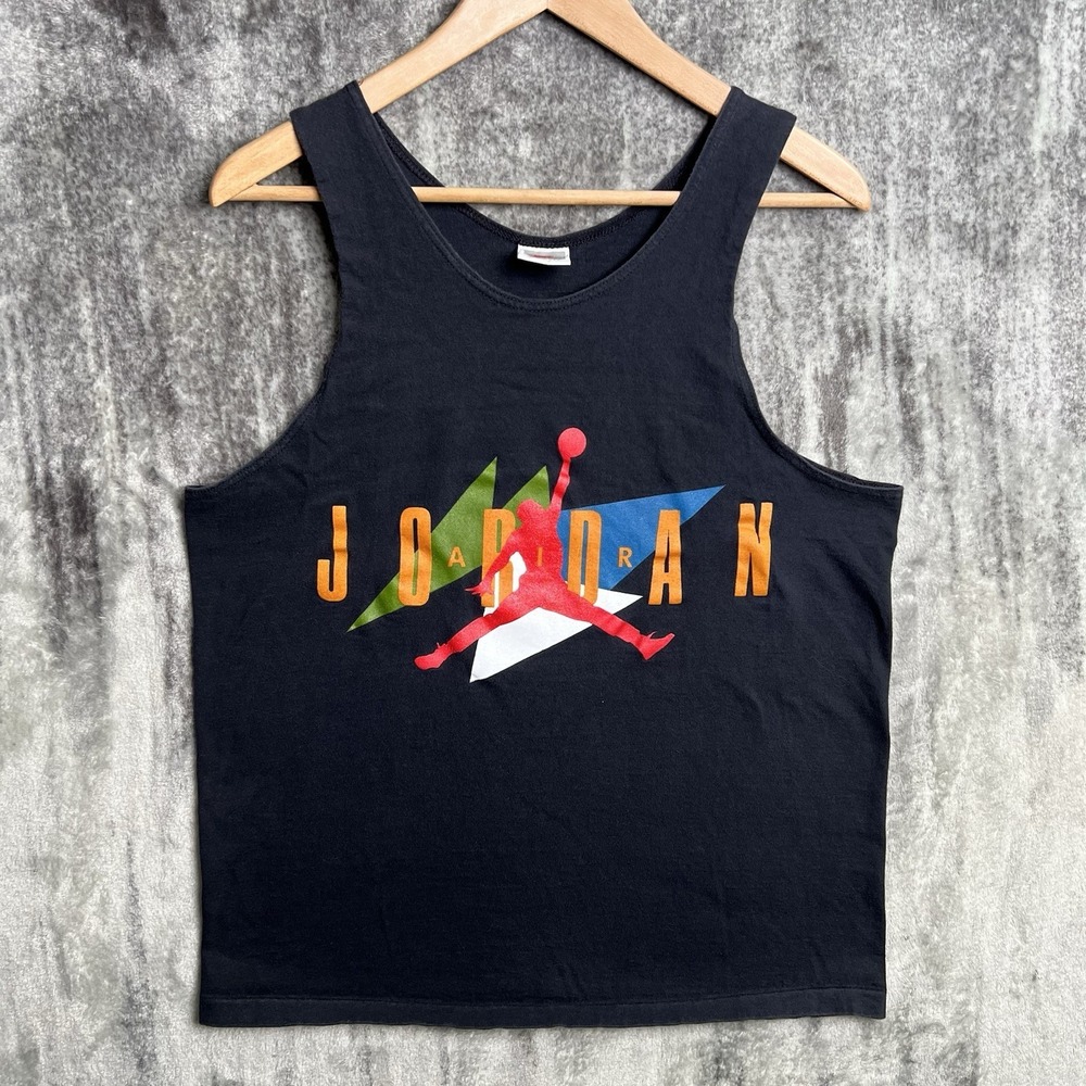 Vintage 90s Air Jordan Michael Jordan Nike Tank Top Shirt Size M Made In USA